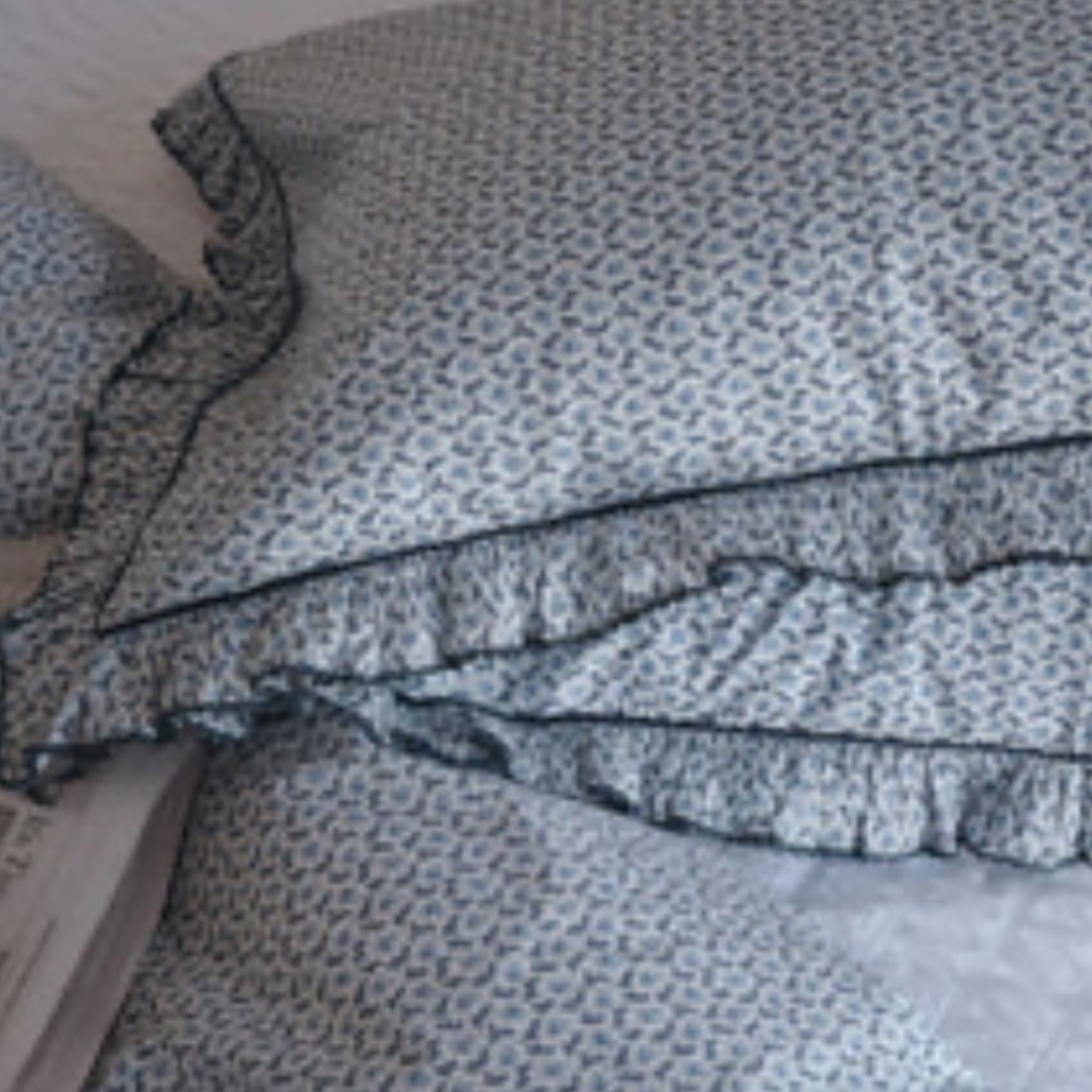 DÔEN Pillow Shams in Winter Ditsy ~ EUC